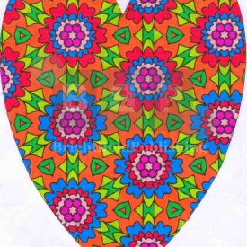 Adult colouring books D1P61Heart
