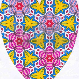 Adult coloring books D5P23 Heart
