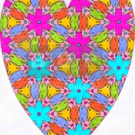 Adult coloring books D5P55 Heart